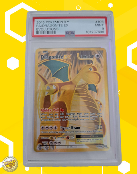 Pokemon XY Evolutions Full Art Dragonite PSA 9 Graded Slab