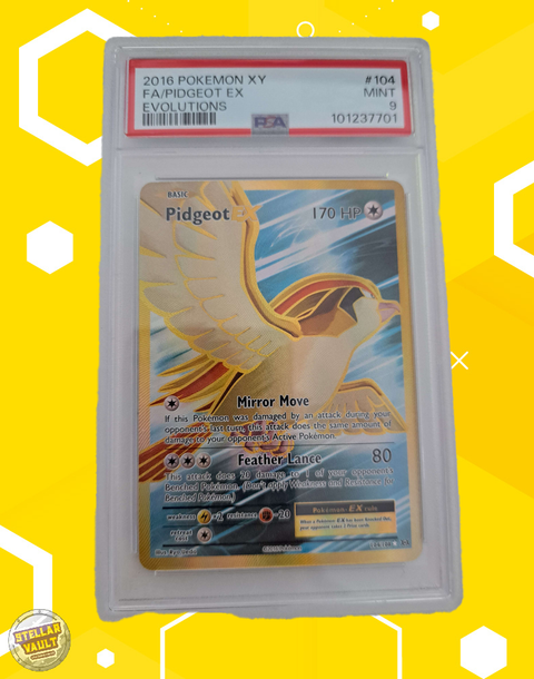 Pokemon XY Evolutions Full Art Pidgeot EX PSA 9 Graded Slab