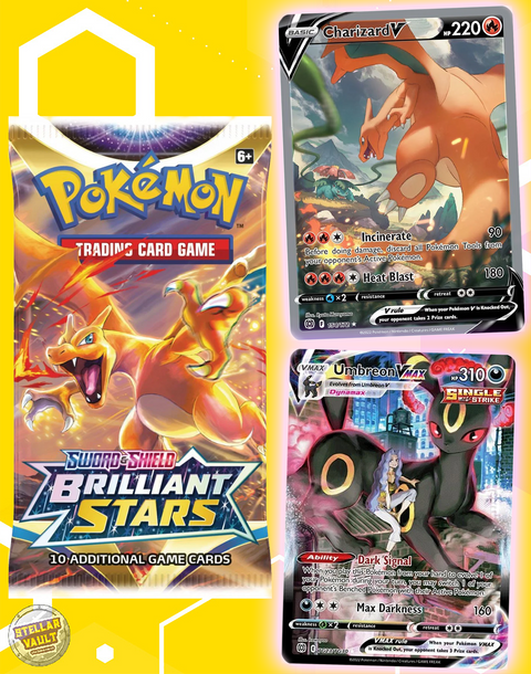 Pokemon Sword & Shield Brilliant Stars Booster Pack Stellar Vault Pokemon Sword & Shield Brilliant Stars Booster Pack Stellar Vault