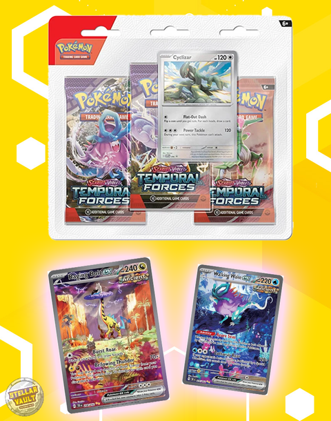 Pokemon Scarlet & Violet Temporal Forces 3-Pack Blister (Cyclizar)